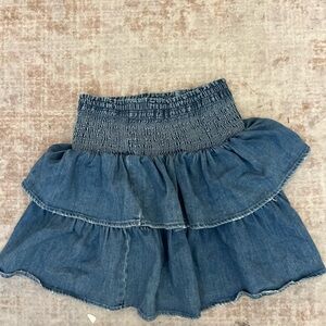 Vintage Aerie Denim Jean Tiered Skirt
